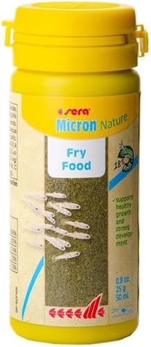 sera Micron Nature 50 ml (25 g) - Staubfeines Aufzuchtfutter mit Zoo- (18 % Krill) und Phytoplankton (51 % Spirulina), Jungfischfutter bzw. Korallenfutter und Muschel Futter oder Fächergarnelen von sera