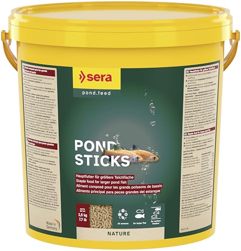 sera Pond Granulat Nature 21 Liter (3,5 kg) - Das Granulatfutter für größere Teichfische von sera