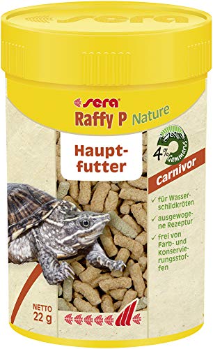 sera Raffy P Nature 100 ml | Wasserschildkröten Futter | Ausgewogene Nahrung für Schildkröten | enthält tierische und pflanzliche Inhaltsstoffe | Fischfutter Made in Germany von sera