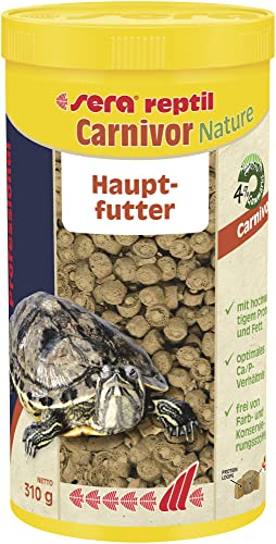 sera reptil Professional Carnivor Nature 1000 ml (310 g) - Das Zweikomponentenfutter für Carnivore Reptilien, Wasserschildkröten Futter von sera