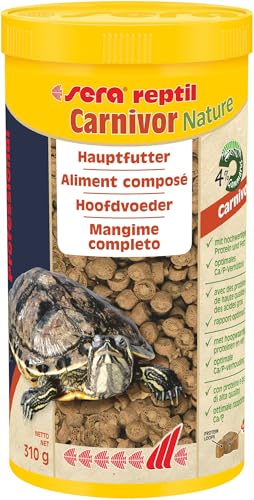 sera reptil Professional Carnivor Nature 1000 ml (310 g) - Das Zweikomponentenfutter für Carnivore Reptilien, Wasserschildkröten Futter von sera