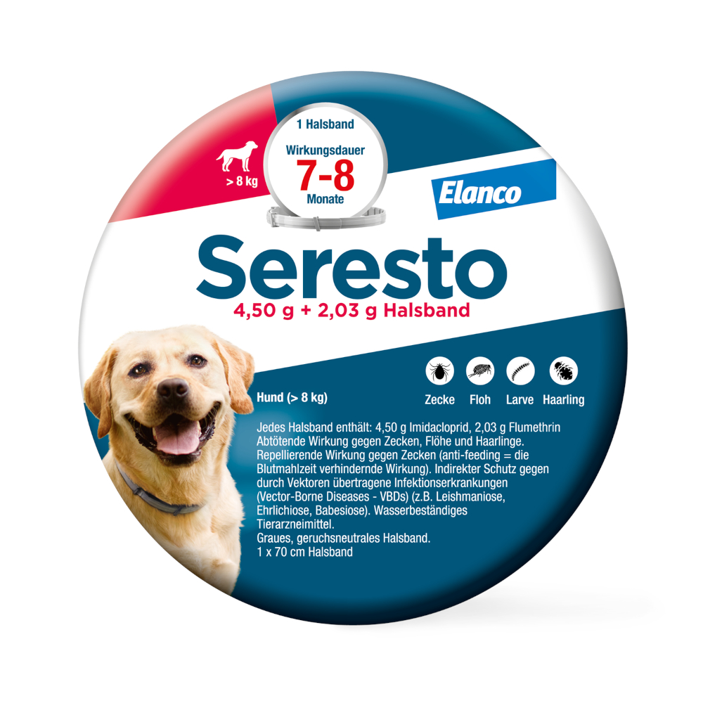 Seresto® Halsband Hund - Größe L: 70 cm,  > 8 kg von Seresto