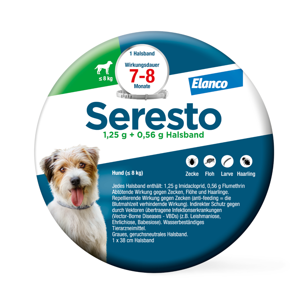 Seresto® Halsband Hund Sparpaket: 2 x Größe S: 38 cm, < 8 kg von Seresto