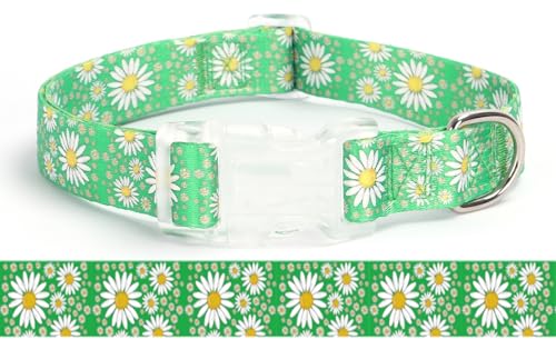 Serijoars Hundehalsband für Mädchen, mit Gänseblümchen-Muster, niedliches Hundehalsband für Hündinnen, verstellbar, weich, langlebig, Haustierhalsbänder für XS, kleine, mittelgroße und große Hunde Serijoars Hundehalsband für Mädchen, mit Gänseblümchen-Muster, niedliches Hundehalsband für Hündinnen, verstellbar, weich, langlebig, Haustierhalsbänder für XS, kleine, mittelgroße und große Hunde von Serijoars