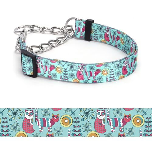 Serijoars Martingale Halsband für Hunde, strapazierfähiges Blumenmuster, weibliches Sicherheits-Nylon-Trainings-Hundehalsband mit Blumen-Design – große, mittelgroße und kleine Hunde (2, M) von Serijoars