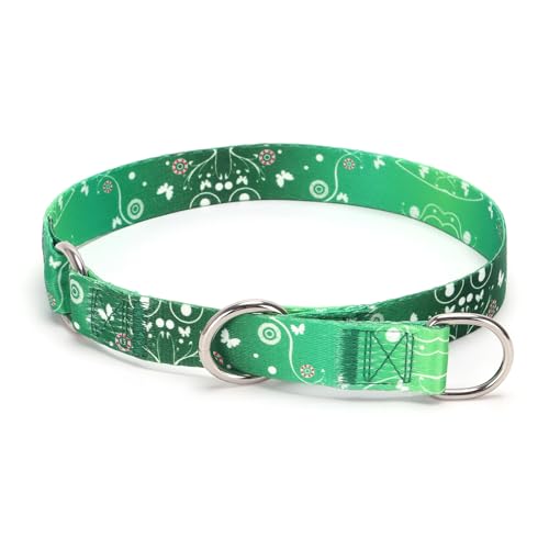 Serijoars Martingale Hundehalsband, kein Ziehen, Trainingshalsband mit Blumen, mehrfarbig, niedliche Muster und verschiebbarer Stop-Ring (Nr. 2, S) von Serijoars