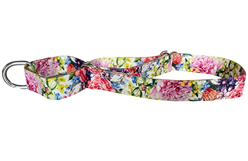 Serijoars Verstellbares Martingale-Hundehalsband, strapazierfähiges Nylon, für mittelgroße und große Hunde, Spazierengehen, Training, Jungen und Mädchen, Hunde (L, Weiß1) von Serijoars