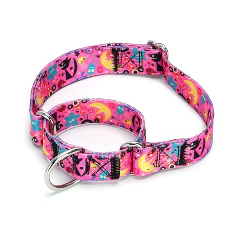 Serijoars Verstellbares Martingale-Hundehalsband, strapazierfähiges Nylon, für mittelgroße und große Hunde, Spazierengehen, Training, Jungen und Mädchen, Hunde (Nr. 17, L) von Serijoars