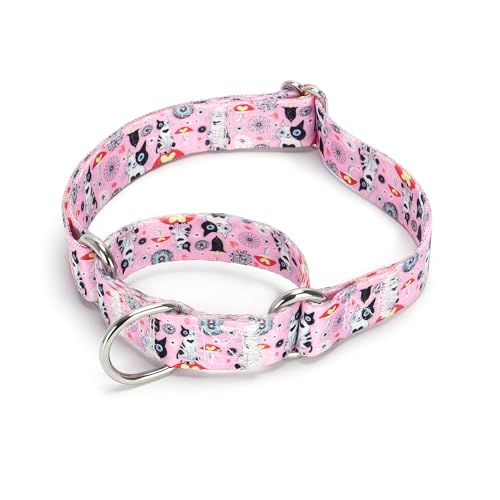Serijoars Verstellbares Martingale-Hundehalsband, strapazierfähiges Nylon, für mittelgroße und große Hunde, Spazierengehen, Training, Jungen und Mädchen (Nr. 12, M) von Serijoars