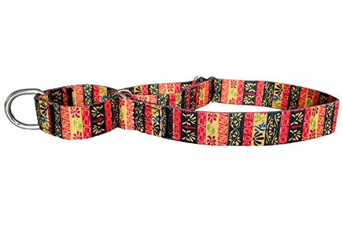Serijoars Verstellbares Martingale Hundehalsband Strapazierfähiges Nylon Hundehalsband für mittelgroße große Hunde Gehtraining Junge und Mädchen Hunde (XL, Rot) von Serijoars
