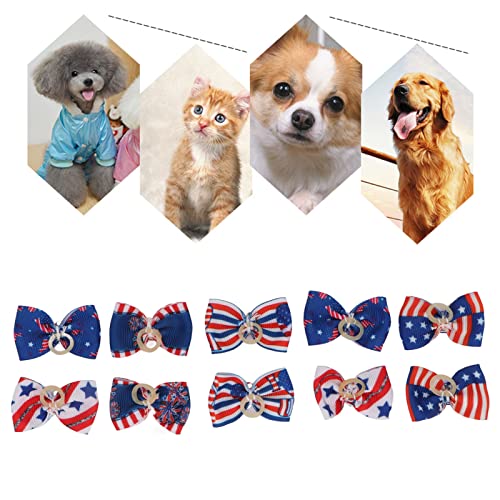 20 Stück Haarschleifen für patriotische Hunde, Mehrfarbig, 4. Juli, Haustier-Haarschleife mit Gummibändern, Hundehalstücher, Flagge, Festival, Haustier für patriotische Hunde, 20 Stück Haarschleifen für patriotische Hunde, Mehrfarbig, 4. Juli, Haustier-Haarschleife mit Gummibändern, Hundehalstücher, Flagge, Festival, Haustier für patriotische Hunde, von Serlium