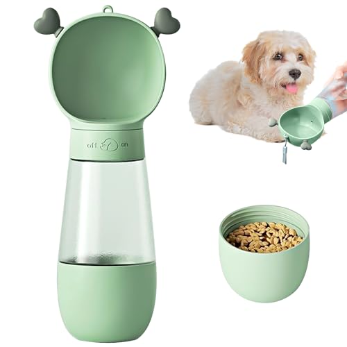 Sertay 350ml Tragbare Hundetrinkflasche, Hunde Trinken Wasser, Katze Haustier Wasserflasche, Wasserflasche Haustiere Unterwegs, Hundefutter Becher Wandern, Geeignet für Kleine und Mittelgroße Hunde von Sertay