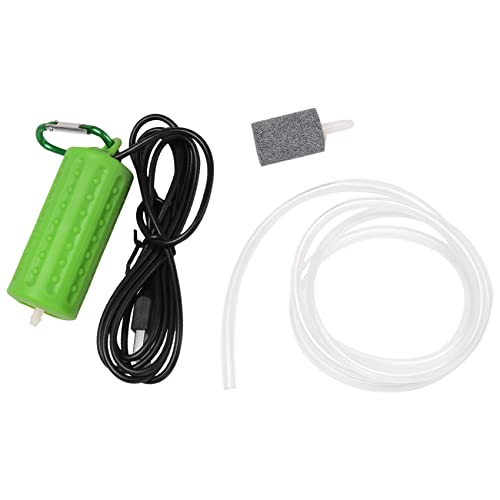 Sessleger Mini-USB-Luftpumpe, Aquarium-Luftpumpe, Sauerstoffpumpe, Angeln, Mini-Aquarium, sehr leise – Grün von Sessleger