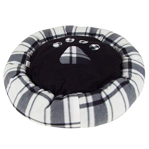 Sesua Hundekissen Hundebett rund mit Pfotenaufdruck Tatze (klein (Ø 60 cm)) von Sesua