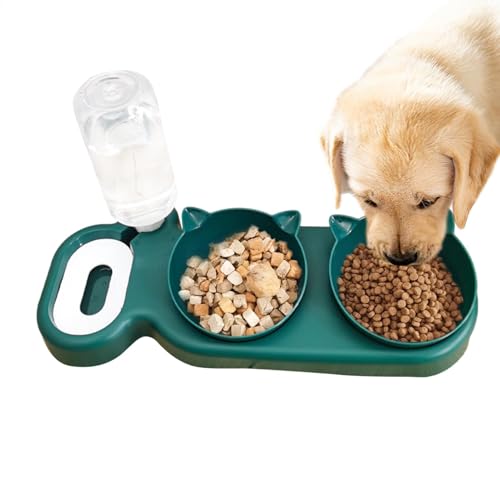 Katzen Napfset, Doppel Katzennäpfe Mit Wasserspender Für Haustiere, Katzenschüssel, Katzenfutter Napf, Futternapfschalen Für Haustiere Für Katzen Welpen Kleine Hunde Katzen Napfset, Doppel Katzennäpfe Mit Wasserspender Für Haustiere, Katzenschüssel, Katzenfutter Napf, Futternapfschalen Für Haustiere Für Katzen Welpen Kleine Hunde von Setauoo