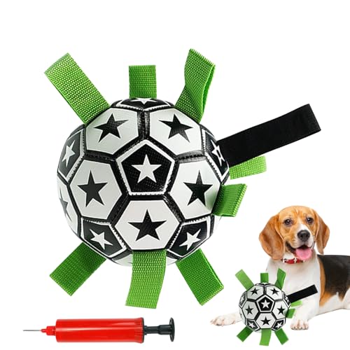 Setauoo Hunde-Fußball mit Gurten – Herding Ball für Hunde mit Luftpumpe – interaktives Kauspiel, Puzzle-Spielzeug für Wasser, Schwimmbad, Übung, Apportiertraining, Welpe Setauoo Hunde-Fußball mit Gurten – Herding Ball für Hunde mit Luftpumpe – interaktives Kauspiel, Puzzle-Spielzeug für Wasser, Schwimmbad, Übung, Apportiertraining, Welpe von Setauoo