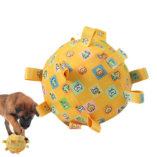 Setauoo Hundespielzeug Fußball | Quietschbälle für Hunde – Hundespielzeugball mit Riemen, interaktives Kauspielzeug für kleine und mittelgroße Hunde, quietschendes Welpenballspielzeug Setauoo Hundespielzeug Fußball | Quietschbälle für Hunde – Hundespielzeugball mit Riemen, interaktives Kauspielzeug für kleine und mittelgroße Hunde, quietschendes Welpenballspielzeug von Setauoo