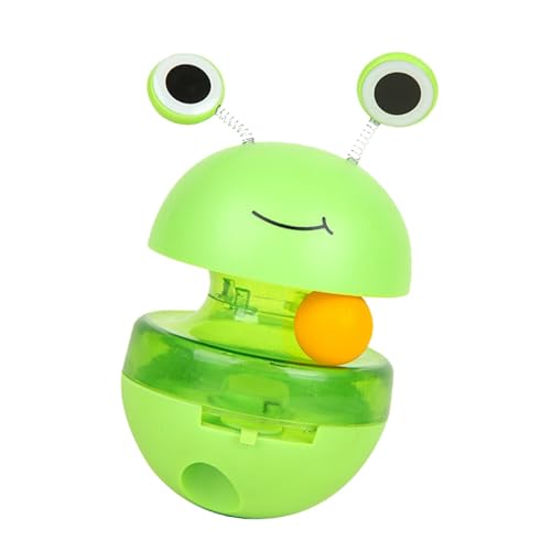 Setauoo Katzen-Leckerli-Puzzle- , Frosch-Design, interaktiver Slow Food Leckerli-Spender, Kätzchen-Gewichtsverlust-Hilfe für Druck-Langeweile von Setauoo