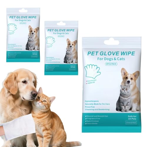 Setauoo Katzen Reinigungshandschuhe, 3er Pack Welpen Deodorierende Handschuhe, Haarentfernung Fäustlinge Reinigungsmittel Für Augen Ohren Gesicht Körper Tägliche Setauoo Katzen Reinigungshandschuhe, 3er Pack Welpen Deodorierende Handschuhe, Haarentfernung Fäustlinge Reinigungsmittel Für Augen Ohren Gesicht Körper Tägliche von Setauoo