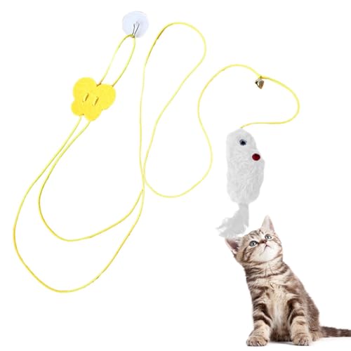 Setauoo Katzenspielzeug – Schaukel-Teaser-Seil, elastisches Seil, Indoor-Kätzchen-Übung, realistisches Haustierzubehör, für erwachsene Haustiere Setauoo Katzenspielzeug – Schaukel-Teaser-Seil, elastisches Seil, Indoor-Kätzchen-Übung, realistisches Haustierzubehör, für erwachsene Haustiere von Setauoo