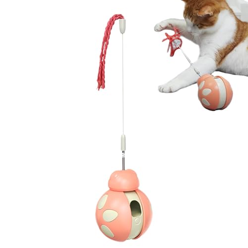 Setauoo Katzenspielzeug Wackelball | Interaktives Wackeln Haustier Katzenspielzeug mit Teaser Seil – Langsames Füttern Leckerli-Dosierung Haustier Katze Übungsbegleiter für Wohnzimmer, Setauoo Katzenspielzeug Wackelball | Interaktives Wackeln Haustier Katzenspielzeug mit Teaser Seil – Langsames Füttern Leckerli-Dosierung Haustier Katze Übungsbegleiter für Wohnzimmer, von Setauoo