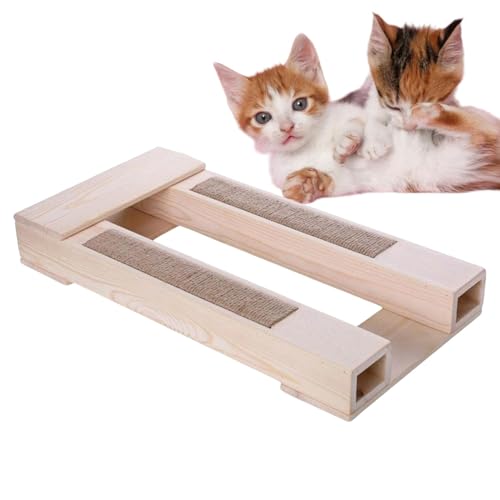 Setauoo Katzenstuhl mit Kratzbaum – Kurzbeiniges weibliches Kätzchenholz Paarungs-Pad – Indoor-Langeweile Entfernung Möbel Schutz Tier Spielkamerad für Haustier Katzen von Setauoo