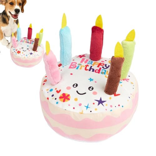 Setauoo Quietschendes gefülltes Hundespielzeug, Geburtstagskuchenform, Kauspielzeug, interaktives Hundespielzeug, Hundeübungsspielzeug, Haustierzubehör für kleine und mittelgroße Hunde Setauoo Quietschendes gefülltes Hundespielzeug, Geburtstagskuchenform, Kauspielzeug, interaktives Hundespielzeug, Hundeübungsspielzeug, Haustierzubehör für kleine und mittelgroße Hunde von Setauoo