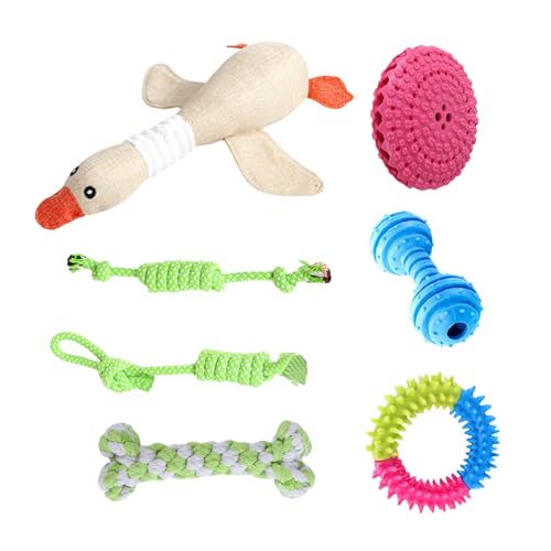 Setauoo Welpenspielzeug, 7 x interaktives Seil und Quietschspielzeug | Kauseil für kleine Tiere, multifunktionales Haustierzahnreinigungszubehör für kleine, mittelgroße und große Hunde Setauoo Welpenspielzeug, 7 x interaktives Seil und Quietschspielzeug | Kauseil für kleine Tiere, multifunktionales Haustierzahnreinigungszubehör für kleine, mittelgroße und große Hunde von Setauoo