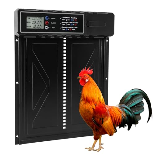 Seutgjie Automatische Hühnerklappe Elektrisch mit Zeit/Handmodus Anti-Klemm für Hühnerstall Winterfest Aluminiumlegierung LCD-Bildschirm Automatischer Türöffner Hühnerstall Seutgjie Automatische Hühnerklappe Elektrisch mit Zeit/Handmodus Anti-Klemm für Hühnerstall Winterfest Aluminiumlegierung LCD-Bildschirm Automatischer Türöffner Hühnerstall von Seutgjie