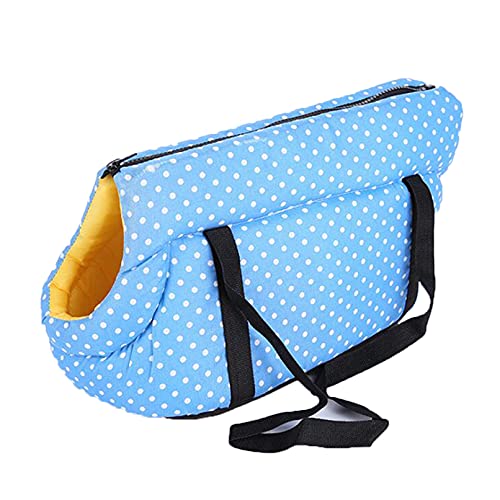 Sevenfly Hundetragetasche mit weicher Seite für kleine Hunde Katzenwelpen Kätzchen Tragbare stilvolle Reisehandtasche für Haustiere Belüftetes, atmungsaktives Netz,Blaue Trompete von Sevenfly