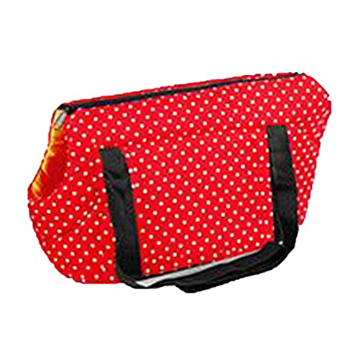 Sevenfly Hundetragetasche mit weicher Seite für kleine Hunde Katzenwelpen Kätzchen Tragbare stilvolle Reisehandtasche für Haustiere Belüftetes, atmungsaktives Netz,Rote Trompete von Sevenfly