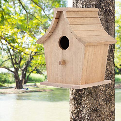 Sevenyou Wood Birdhouse Breeding Box Hanging Birdhouse Haustierbedarf für Papageien Wellensittich Kleine Vögel, feuchtigkeitsbeständig, langlebig von Sevenyou