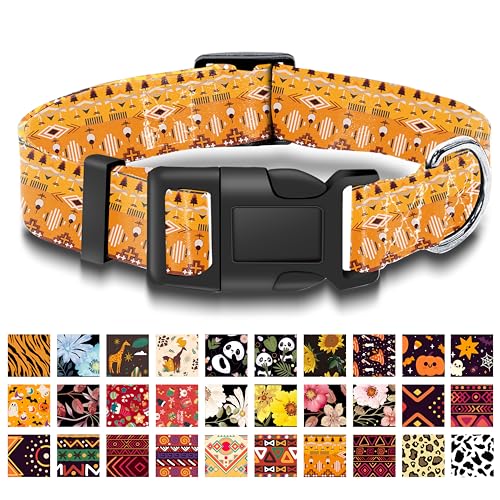 Seyezo Hundehalsband mit geometrischen Tribal-Mustern, weiches Halsband im ethnischen Stil, für Jungen und Mädchen, Welpen, verstellbares Haustierhalsband für kleine, mittelgroße und große Hunde von Seyezo