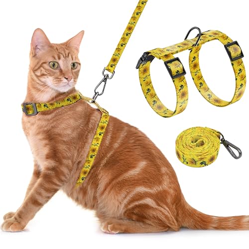 Seyezo Katzengeschirr und Leine, verstellbares Kätzchengeschirr, ausbruchsicher, weich, leicht, für Spaziergänge, Reisen, Haustiergeschirr, niedliches Katzengeschirr, Leinen-Set für kleine, Seyezo Katzengeschirr und Leine, verstellbares Kätzchengeschirr, ausbruchsicher, weich, leicht, für Spaziergänge, Reisen, Haustiergeschirr, niedliches Katzengeschirr, Leinen-Set für kleine, von Seyezo