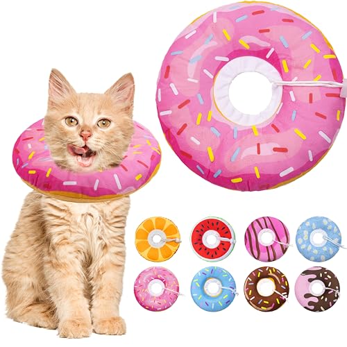 Seyezo Katzenkegel weiches Halsband, verstellbares Katzen-Genesungshalsband für kleine, mittelgroße und große Katzen, niedliches Donut-E-Halsband nach Operationen, Anti-Leck-Wundheilung, Seyezo Katzenkegel weiches Halsband, verstellbares Katzen-Genesungshalsband für kleine, mittelgroße und große Katzen, niedliches Donut-E-Halsband nach Operationen, Anti-Leck-Wundheilung, von Seyezo