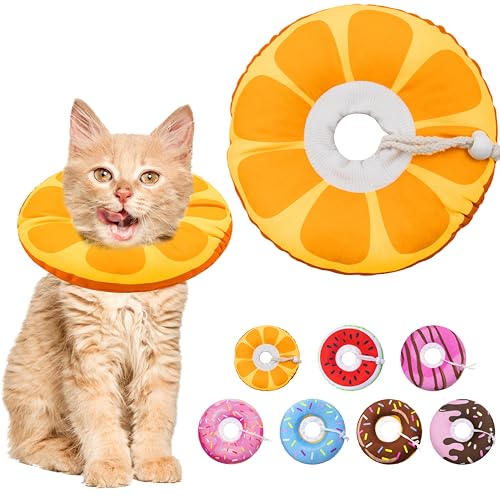 Seyezo Katzenkegel weiches Halsband, verstellbares Katzen-Genesungshalsband für kleine, mittelgroße und große Katzen, niedliches Donut-E-Halsband nach Operationen, Anti-Leck-Wundheilung, Seyezo Katzenkegel weiches Halsband, verstellbares Katzen-Genesungshalsband für kleine, mittelgroße und große Katzen, niedliches Donut-E-Halsband nach Operationen, Anti-Leck-Wundheilung, von Seyezo