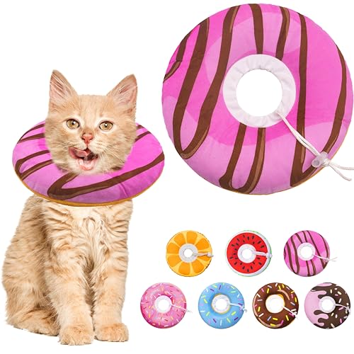 Seyezo Katzenkegel weiches Halsband, verstellbares Katzen-Genesungshalsband für kleine, mittelgroße und große Katzen, niedliches Donut-E-Halsband nach Operationen, Anti-Leck-Wundheilung, Seyezo Katzenkegel weiches Halsband, verstellbares Katzen-Genesungshalsband für kleine, mittelgroße und große Katzen, niedliches Donut-E-Halsband nach Operationen, Anti-Leck-Wundheilung, von Seyezo