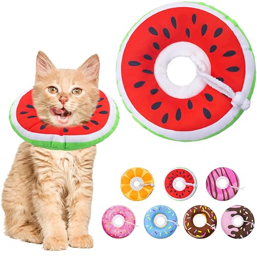 Seyezo Katzenkegel weiches Halsband, verstellbares Katzen-Genesungshalsband für kleine, mittelgroße und große Katzen, niedliches Donut-E-Halsband nach Operationen, Anti-Leck-Wundheilung, Seyezo Katzenkegel weiches Halsband, verstellbares Katzen-Genesungshalsband für kleine, mittelgroße und große Katzen, niedliches Donut-E-Halsband nach Operationen, Anti-Leck-Wundheilung, von Seyezo