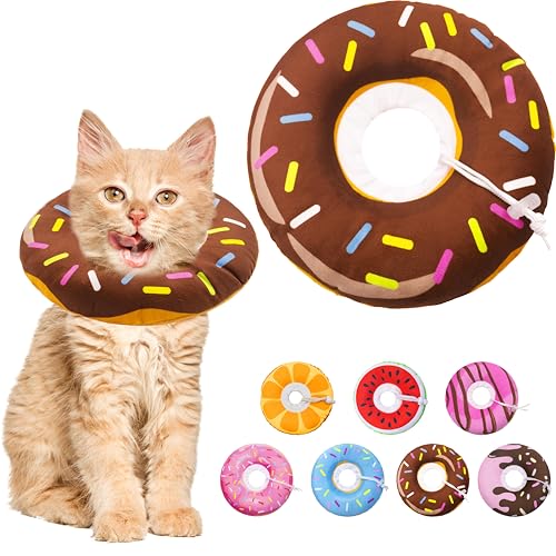Seyezo Katzenkegel weiches Halsband, verstellbares Katzen-Genesungshalsband für kleine, mittelgroße und große Katzen, niedliches Donut-E-Halsband nach Operationen, Anti-Leck-Wundheilung, Seyezo Katzenkegel weiches Halsband, verstellbares Katzen-Genesungshalsband für kleine, mittelgroße und große Katzen, niedliches Donut-E-Halsband nach Operationen, Anti-Leck-Wundheilung, von Seyezo