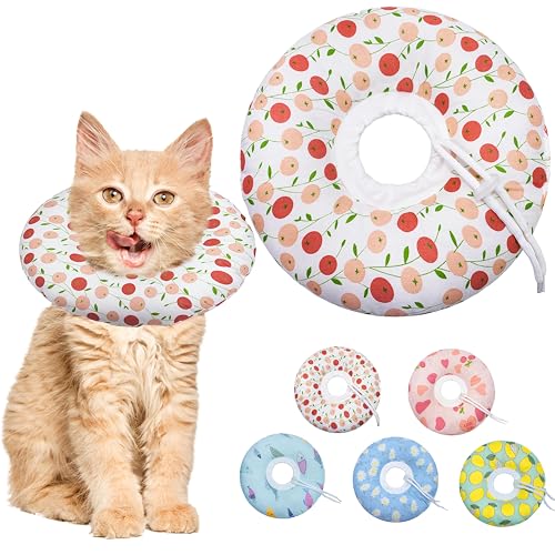 Seyezo Katzenkegelhalsband, weich, verstellbar, Katzen-Genesungshalsband für kleine, mittelgroße und große Katzen, niedliches Donut-E-Halsband nach Operationen, Anti-Leck-Wundheilung, Seyezo Katzenkegelhalsband, weich, verstellbar, Katzen-Genesungshalsband für kleine, mittelgroße und große Katzen, niedliches Donut-E-Halsband nach Operationen, Anti-Leck-Wundheilung, von Seyezo