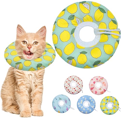 Seyezo Katzenzapfenhalsband, weich, verstellbar, zur Genesung von Katzen, Kätzchenzapfen gegen Lecken, niedliches Donut-Halsband nach Operationen, elisabethanisches Halsband für Katzen nach dem Spay Seyezo Katzenzapfenhalsband, weich, verstellbar, zur Genesung von Katzen, Kätzchenzapfen gegen Lecken, niedliches Donut-Halsband nach Operationen, elisabethanisches Halsband für Katzen nach dem Spay von Seyezo