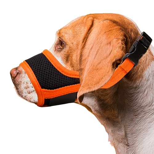 Seyezo Maulkorb für Hunde, weich, atmungsaktiv, für kleine, mittelgroße und große Hunde, Air-Mesh-Nylon-Maulkorb, verhindert Beißen, Bellen und Kauen, verstellbar, trinkbar, 6 Größen (Orange, XS) Seyezo Maulkorb für Hunde, weich, atmungsaktiv, für kleine, mittelgroße und große Hunde, Air-Mesh-Nylon-Maulkorb, verhindert Beißen, Bellen und Kauen, verstellbar, trinkbar, 6 Größen (Orange, XS) von Seyezo