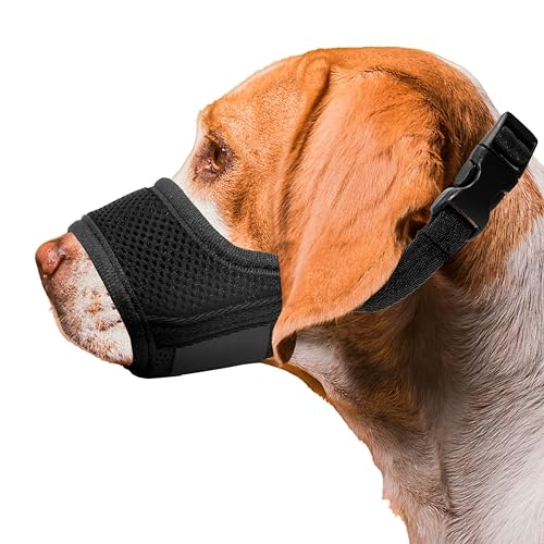 Seyezo Maulkorb für Hunde, weich, atmungsaktiv, für kleine, mittelgroße und große Hunde, Air-Mesh-Nylon-Maulkorb, verhindert Beißen, Bellen und Kauen, verstellbar, trinkbar, 6 Größen (Schwarz, M) Seyezo Maulkorb für Hunde, weich, atmungsaktiv, für kleine, mittelgroße und große Hunde, Air-Mesh-Nylon-Maulkorb, verhindert Beißen, Bellen und Kauen, verstellbar, trinkbar, 6 Größen (Schwarz, M) von Seyezo