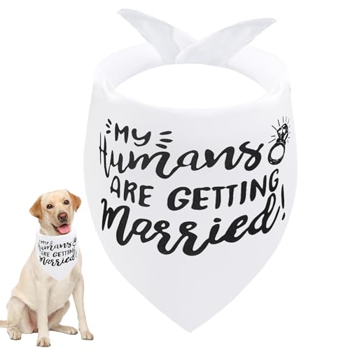 Seyezo Verlobungsgeschenke, Hundehalstücher mit Aufschrift "My Humans are Getting Married", Hochzeits-Halstuch, Verlobungsanzug, Haustier-Schal, Hochzeits-Party-Foto-Dekorationen, Haustierzubehör für Seyezo Verlobungsgeschenke, Hundehalstücher mit Aufschrift "My Humans are Getting Married", Hochzeits-Halstuch, Verlobungsanzug, Haustier-Schal, Hochzeits-Party-Foto-Dekorationen, Haustierzubehör für von Seyezo