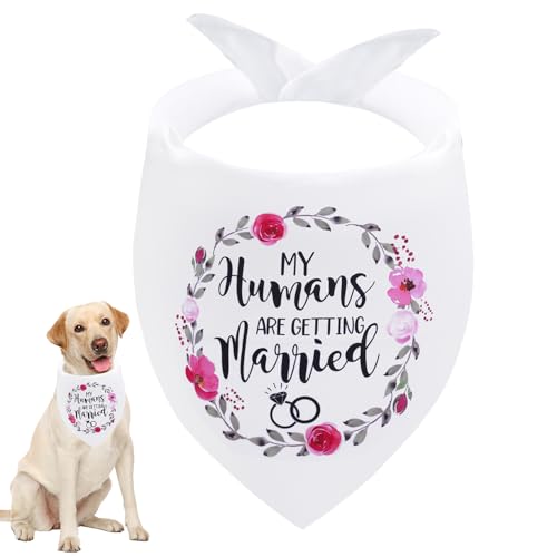 Seyezo Verlobungsgeschenke, Hundehalstücher mit Aufschrift "My Humans are Getting Married", Hochzeits-Hundehalstuch, Haustier-Schal, Verlobungsfeier, Foto-Dekorationen, Haustierzubehör für Seyezo Verlobungsgeschenke, Hundehalstücher mit Aufschrift "My Humans are Getting Married", Hochzeits-Hundehalstuch, Haustier-Schal, Verlobungsfeier, Foto-Dekorationen, Haustierzubehör für von Seyezo
