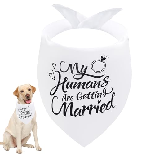 Seyezo Verlobungsgeschenke, Hundehalstücher mit Aufschrift "My Humans are Getting Married", Hochzeits-Hundehalstuch, Haustier-Schal, Verlobungsfeier, Foto-Dekorationen, Haustierzubehör für Seyezo Verlobungsgeschenke, Hundehalstücher mit Aufschrift "My Humans are Getting Married", Hochzeits-Hundehalstuch, Haustier-Schal, Verlobungsfeier, Foto-Dekorationen, Haustierzubehör für von Seyezo