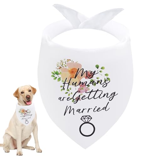 Seyezo Verlobungsgeschenke, Hundehalstücher mit Aufschrift "My Humans are Getting Married", Hochzeits-Hundehalstuch, Haustier-Schal, Verlobungsfeier, Foto-Dekorationen, Haustierzubehör für Seyezo Verlobungsgeschenke, Hundehalstücher mit Aufschrift "My Humans are Getting Married", Hochzeits-Hundehalstuch, Haustier-Schal, Verlobungsfeier, Foto-Dekorationen, Haustierzubehör für von Seyezo