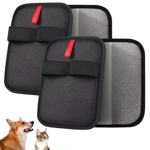Seymal Fell Magnet, Katzen Handschuhe Fellpflege, Doppelseitige Tierpflegehandschuhe, Tierhaarentfernungshandschuhe for Hunde Und Katzen, for Waschen Und Enthaaren, Glattes Und Gesundes Fell(B-2pcs) von Seymal