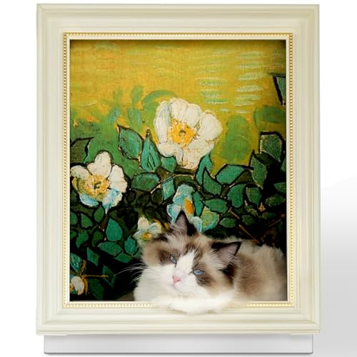 Kratzbrett für den Innenbereich, mit horizontalem Karton, Katzenkratzbett, halbumlaufendes Design mit Katzenminze (Rose, mittelgroß) von Seyõssbe
