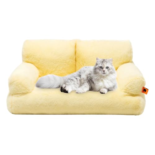 Seyrnicay Katzenbett Couch | Waschbares Haustiersofa, warmes Katzenbett – Plüsch-Welpenbett, kleines Hundesofa mit rutschfester Unterseite, Haustierbett für kleine, mittelgroße Hunde, Katzen Seyrnicay Katzenbett Couch | Waschbares Haustiersofa, warmes Katzenbett – Plüsch-Welpenbett, kleines Hundesofa mit rutschfester Unterseite, Haustierbett für kleine, mittelgroße Hunde, Katzen von Seyrnicay